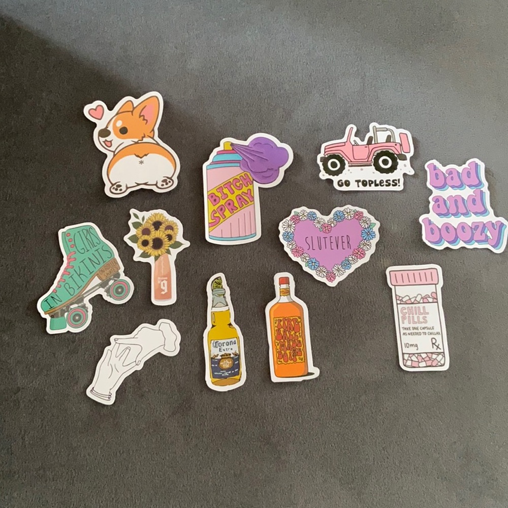 Adult waterproof water bottle stickers☀️